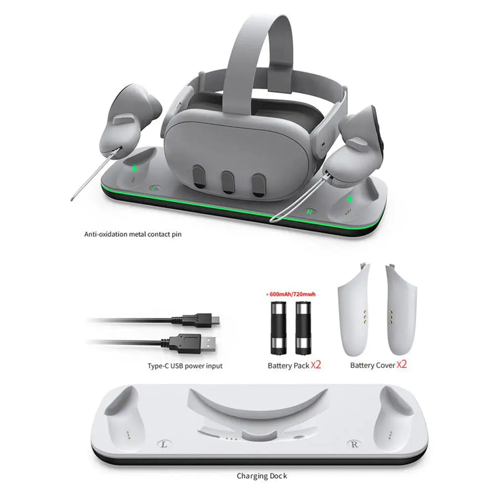 VR Charging Dock for Meta Quest 3